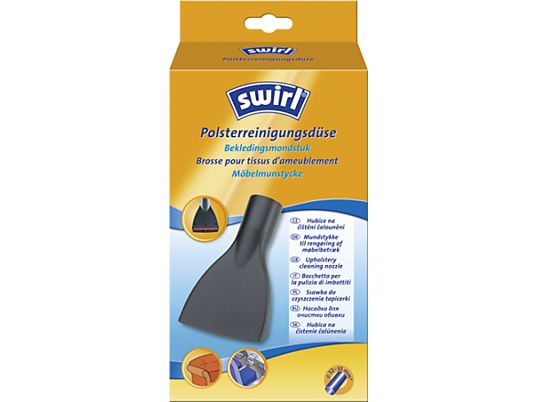 SWIRL Brosse de nettoyage pour coussins - Tuyau pour aspirateur (Noir)