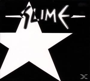 Eine weiße Sternform auf schwarzem Hintergrund. Das Wort SLIME ist auf dem Stern geschrieben.