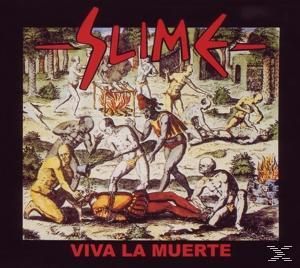 Albumcover. Titel: Slime, Viva La Muerte. Leute um einen Mann am Boden.