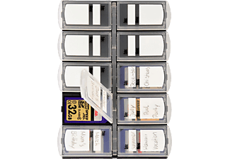 HAMA Speicherkarten-Box - Kunststoff (Schwarz, transparent)