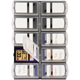 HAMA Speicherkarten-Box - Kunststoff (Schwarz, transparent)