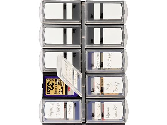 HAMA Speicherkarten-Box - Kunststoff (Schwarz, transparent)