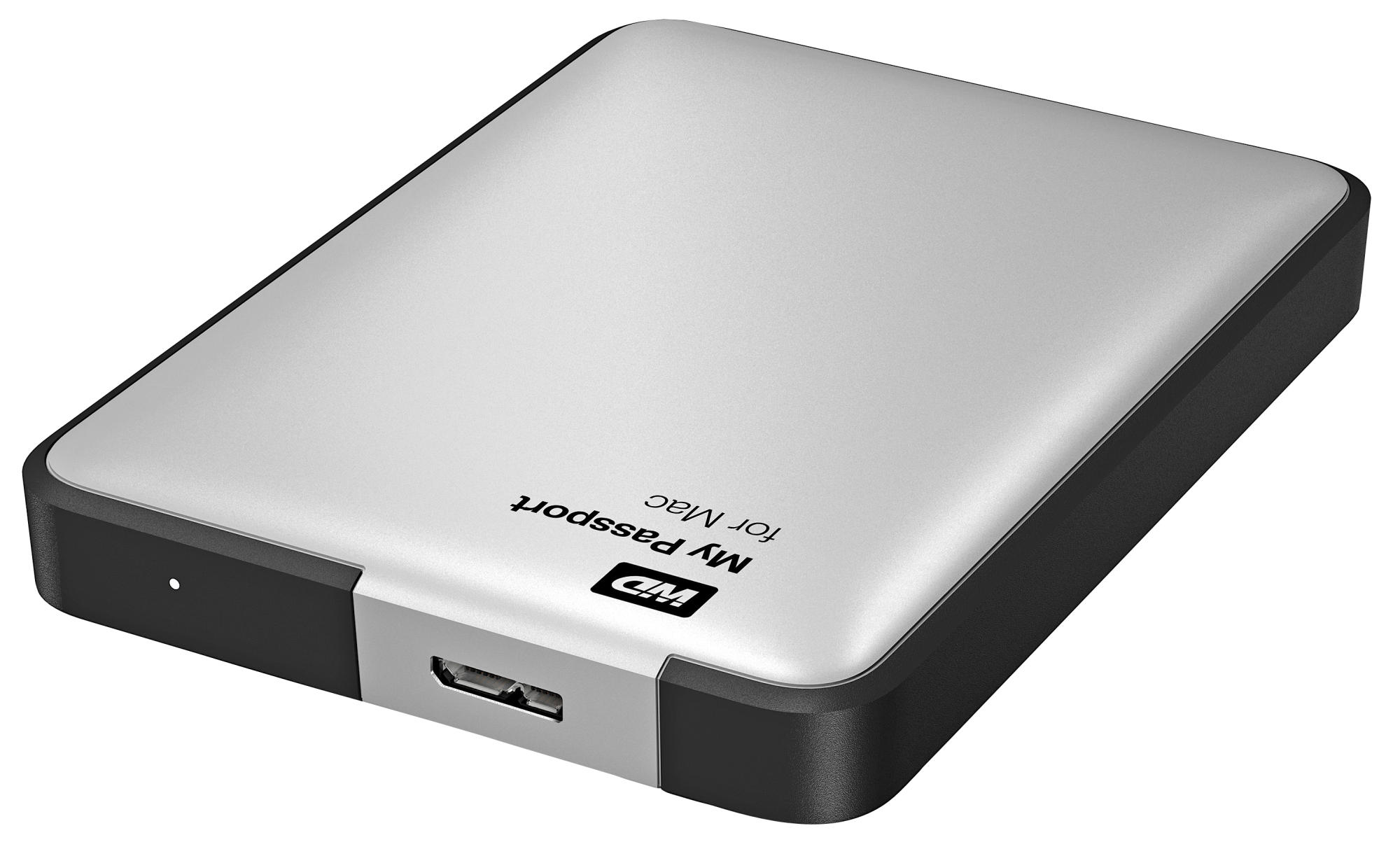 Disco duro de 1Tb - WD My Passport for Mac, externo, 2,5 pulgadas, USB 3.0, color plateado