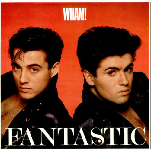 Albumborító két férfival, WHAM! felirattal, piros háttérrel.