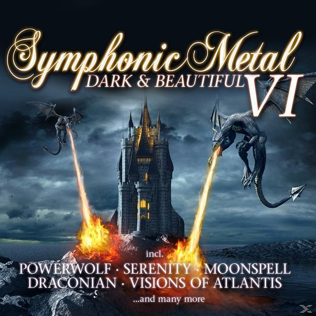 Albumcover mit Drachen, einer Burg und dem Schriftzug 'Symphonic Metal'.