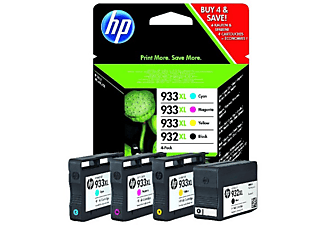 HP 932XL/933XL Combo Pack, noir, jaune, cyan, magenta - Cartouche d'encre (Multicouleur)