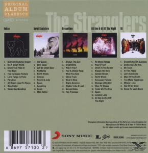 Albumcover mit mehreren Albumcovern einer Band. The Strangers.