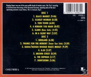Albumcover. Schwarzer Hintergrund mit Songtiteln. Roter Rand. Barcode.