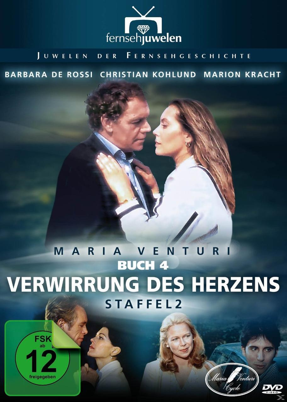 DVD-Cover. Ein Paar umarmt sich. Text: Maria Venturi Buch 4. Verwirrung Des Herzens Staffel 2.