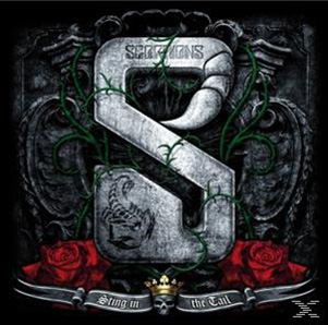 Albumcover mit stilisiertem 'S' in einem Wappen mit Scorpions-Logo.
