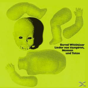 Kunstwerk eines Puppenkopfes, Gliedmaßen und Torso in einem gelb-grünen Rastermuster.