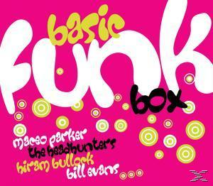 Ein pinkfarbenes Albumcover mit weißem und gelbem Text. Das Wort 'Funk' ist prominent.