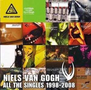 Albumcover mit mehreren Bildern. Niels van Gogh, All The Singles 1998-2008. Verschiedene Albumcover.