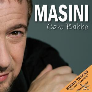 Albumcover, das Gesicht eines Mannes ist sichtbar. Der Titel 'Caro Babbo' steht oben.