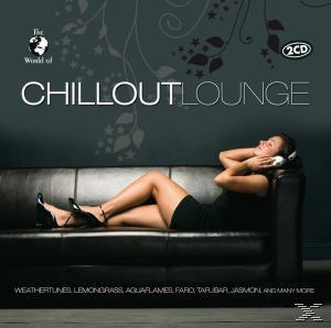 Albumcover mit einer Frau auf einem Sofa mit Kopfhörern und dem Text: 'Chillout Lounge'.