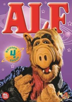 Jaquette DVD d'ALF avec un personnage de dessin animé.