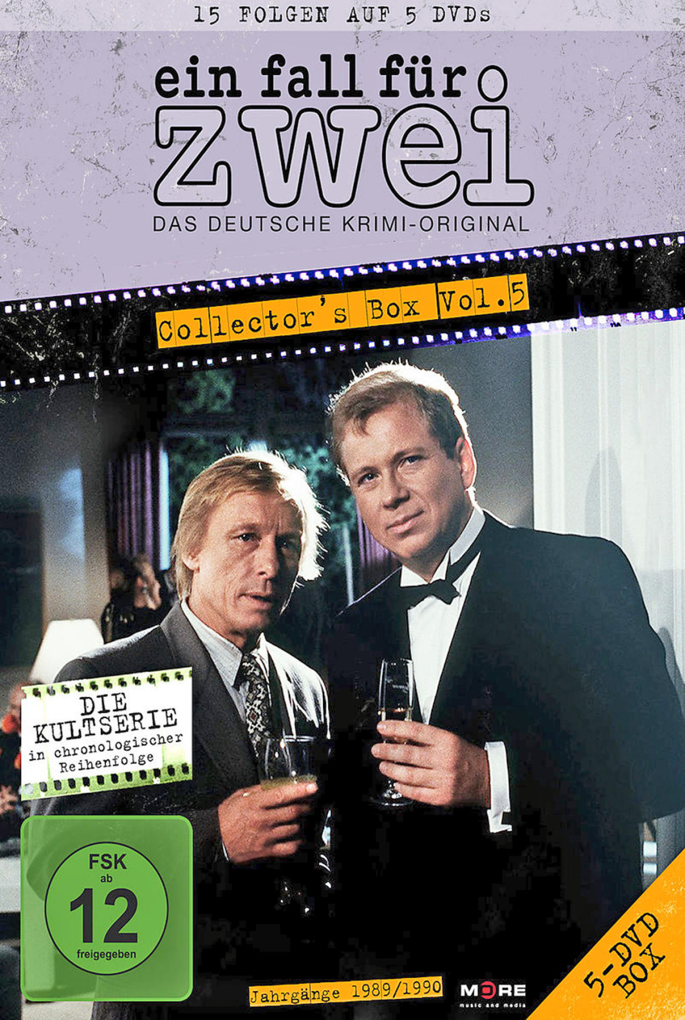 DVD-Cover von 'Ein Fall für Zwei' mit zwei Männern in Anzügen. Text auf Deutsch.