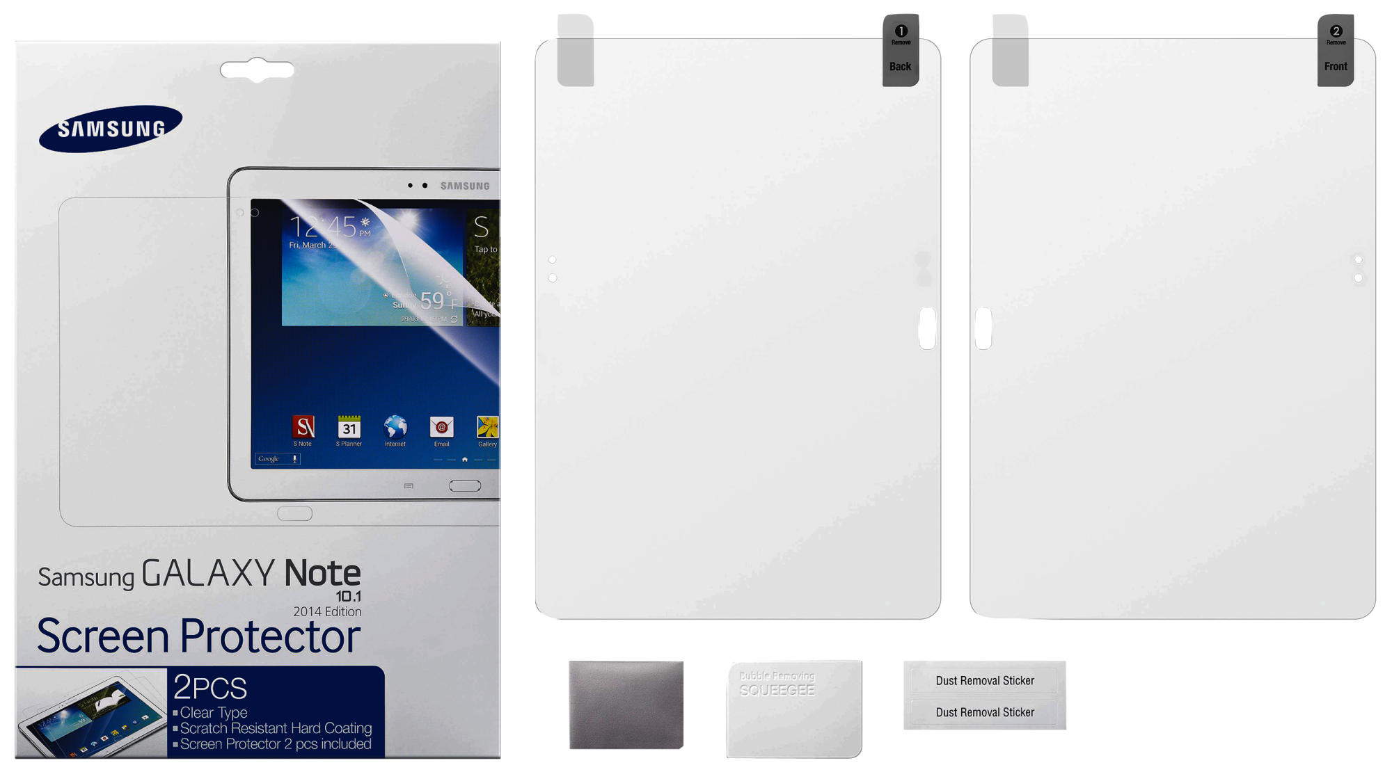 Protector de pantalla para Galaxy Note 10.1 2014 Edition - Samsung, color transparente