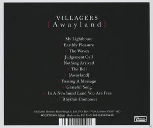 Album-Rückseite. Songtitel aufgelistet. Roter Text, schwarzer Hintergrund und ein Barcode.