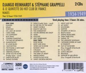 CD-Hülle mit Text über Django Reinhardt und Stéphane Grappelli. Titelliste und Albumdetails sind sichtbar.