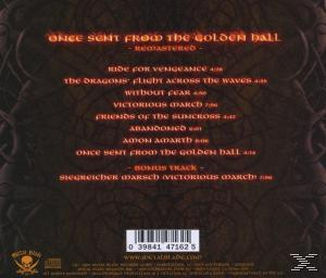 Album-Rückseite mit Titelliste. Dunkler Hintergrund mit Text in Rot und Weiß.