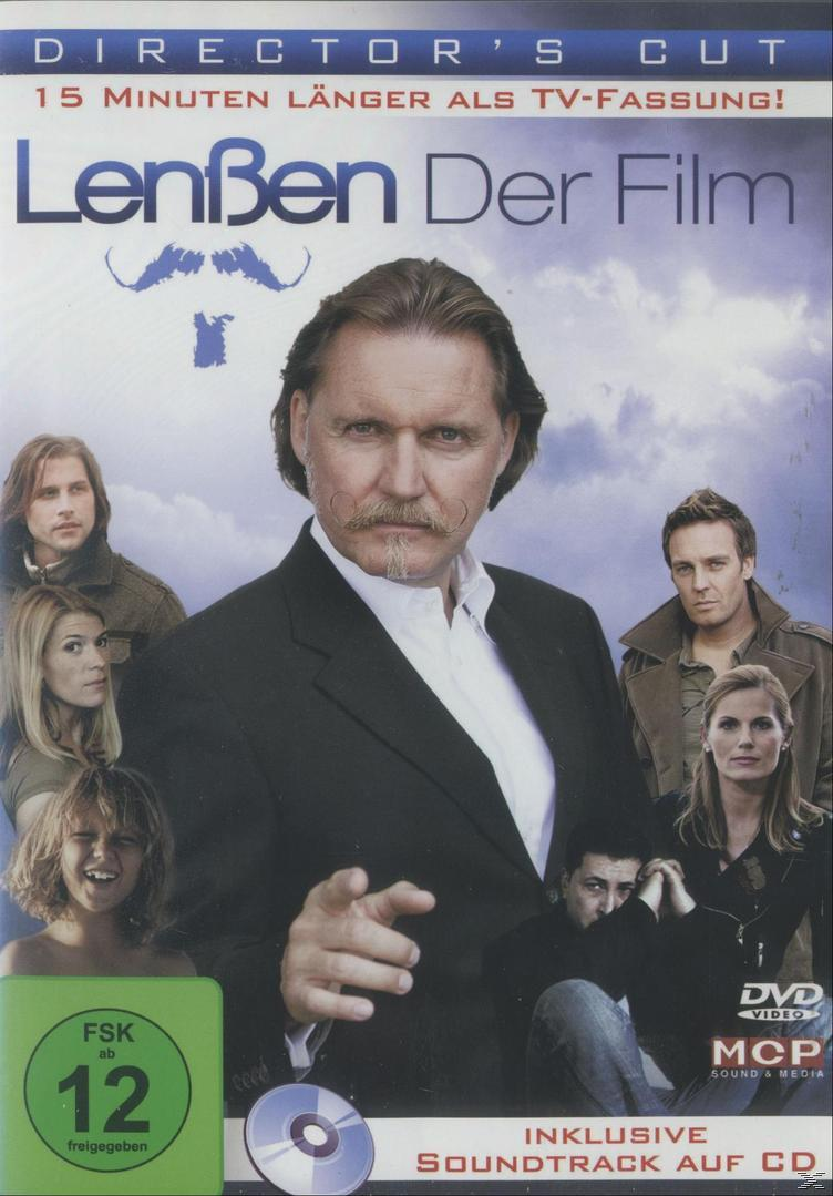 DVD-Cover, Männer und Frauen. Ein Mann mit Schnurrbart zeigt. Text: Lenßen Der Film.