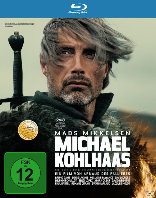 Blu-ray-Cover mit Mads Mikkelsen, Schwert und Filmtitel auf Deutsch.