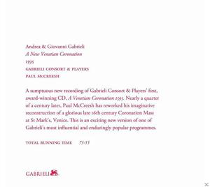 Gabrieli Consort & Players - A New Venetian Coronation 1595  - (CD)