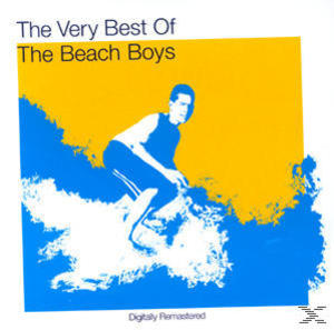 Albumcover, 'The Very Best Of The Beach Boys'. Ein Mann surft in blauen Wellen, gelber Hintergrund.