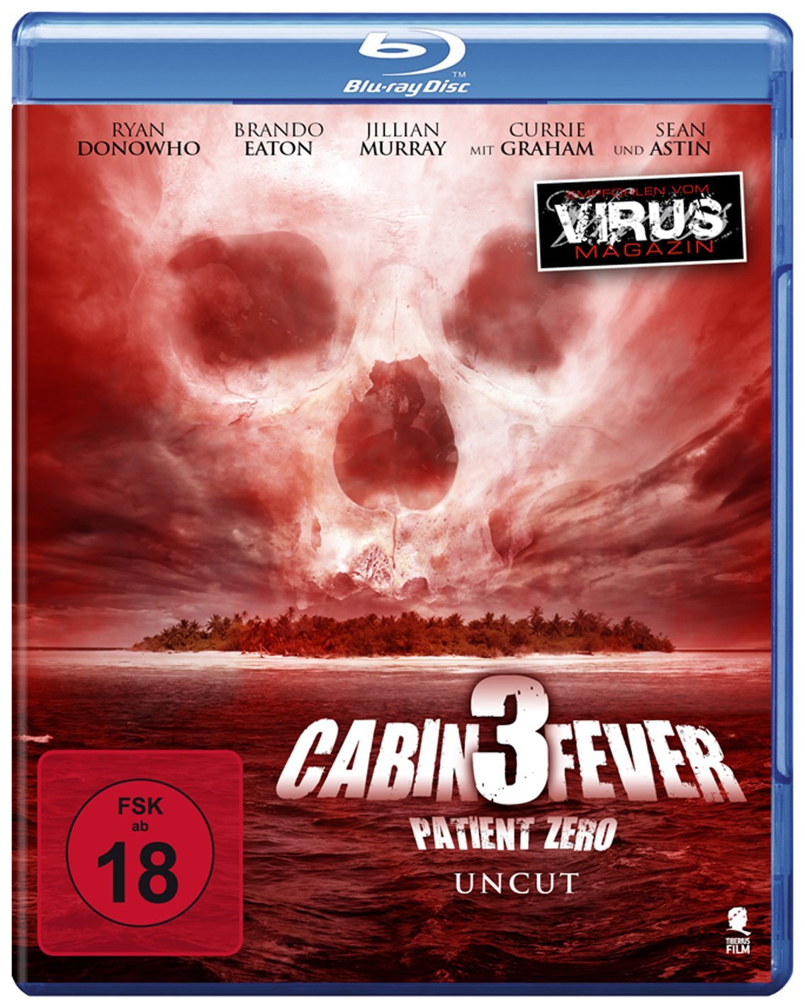 Filmcover: Schädel, Insel, Text: Cabin Fever 3.