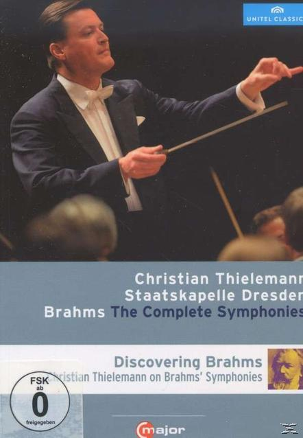 Ein DVD-Cover mit einem Dirigenten auf der Vorderseite. Die DVD ist für Brahms-Symphonien.