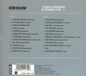 Albumcover: Text mit Liedern auf zwei CDs. Titel: Icehouse - 12 Inch Versions & Remixes.