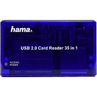 Lecteur USB 2.0 35en1 de cartes multiples bleu Hama 55348 