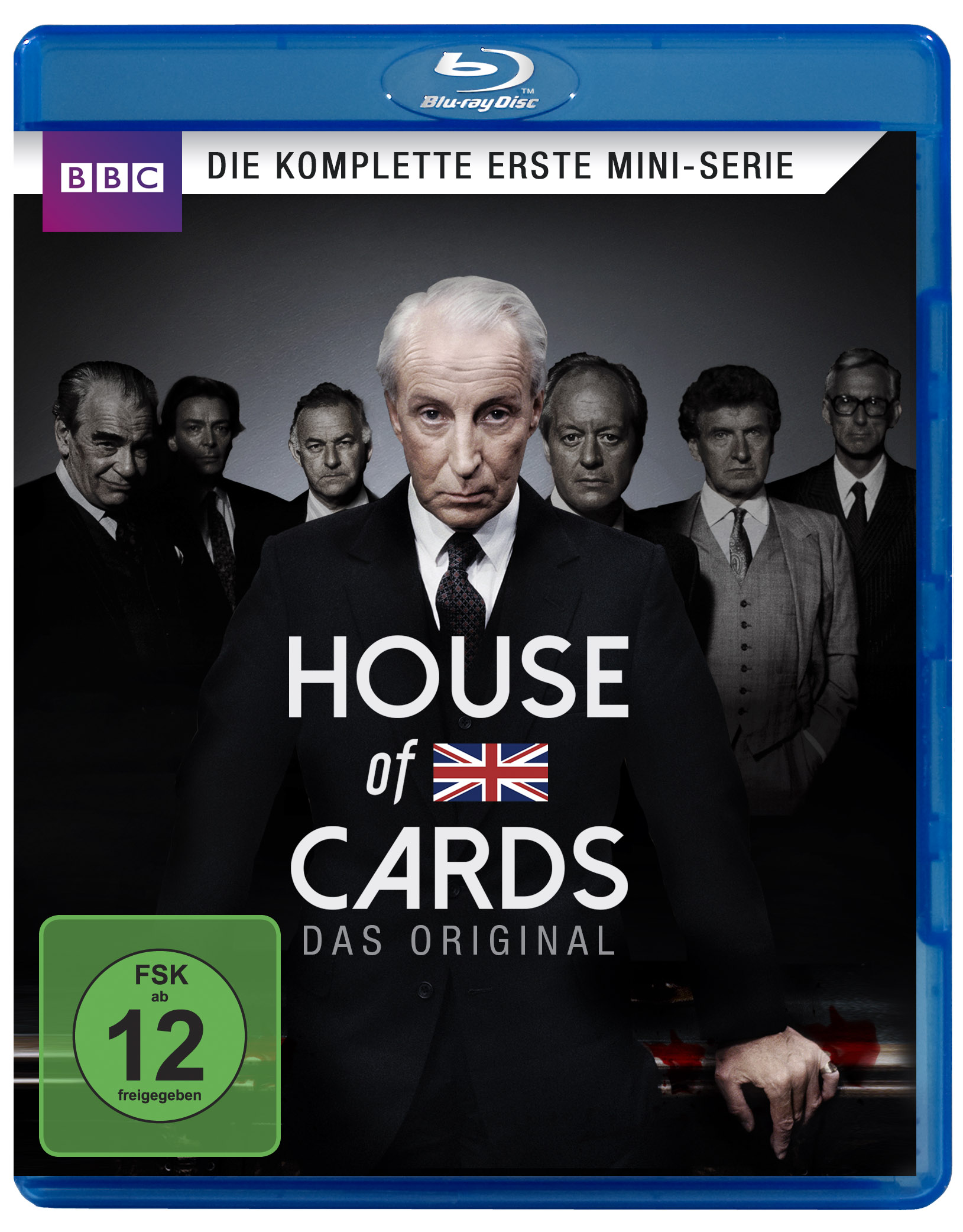 DVD-Cover mit Männern in Anzügen. Der Titel "House of Cards" ist sichtbar.