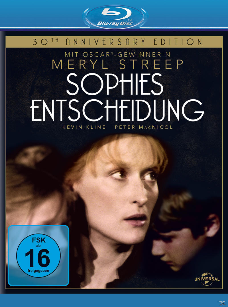 DVD-Cover mit Meryl Streep. Titel ist 'Sophies Entscheidung'. Gesichter anderer Personen leicht sichtbar.