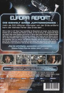 Rückseite einer DVD mit Weltraumbildern und Text über einen Jupitermond.