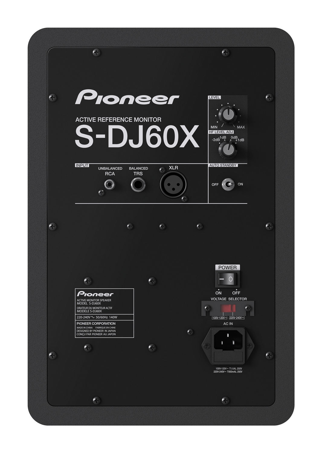 PIONEER DJ S-DJ60X 1 Stück Regallautsprecher, Schwarz