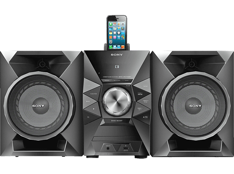 Microcadena Sony MHCEC719iP Negro, iPhone, iPod, 470W