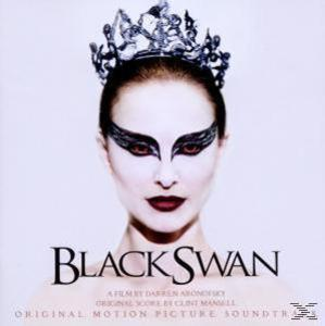 Albumcover für 'Black Swan'-Soundtrack mit einer Frau mit dramatischem Make-up.