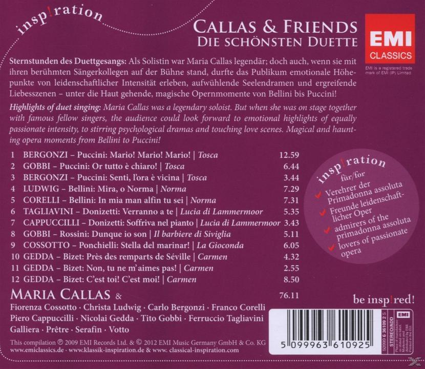 Maria Callas, Franco Corelli, Carlo Bergonzi - CALLAS & FRIENDS - DUETTE  - (CD)