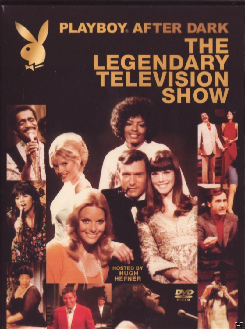 Playboy After Dark DVD-Cover mit Fotos der Besetzung und Hugh Hefners Namen.