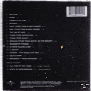 Album-Trackliste auf schwarzem Hintergrund. Details zu Songs und Künstlern.