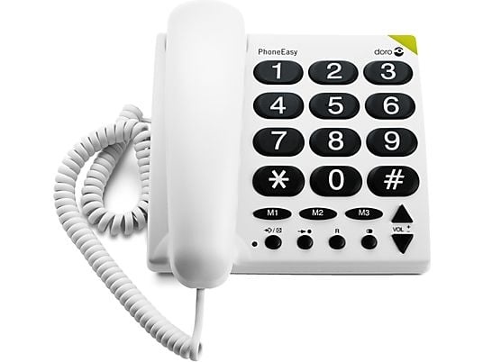 DORO PhoneEasy 311c - Telefono fisso (Bianco)