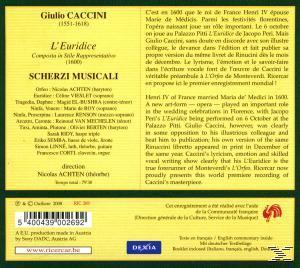 VARIOUS - Giulio Caccini: L'Euridice  - (CD)