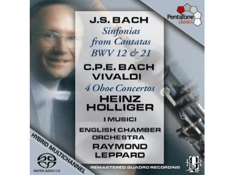 Thumbnail - Heinz Hollinger, English Chamber Orchestra - Sinfonias aus Kantaten BWV 12 & 21/4 Oboenkonzerte (SACD Hybrid)