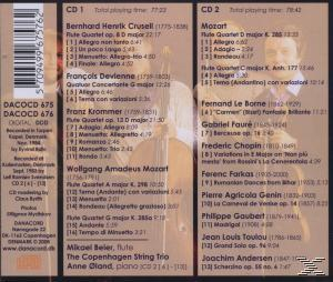 Rückseite des Albums mit Text über Musik und Titellisten und Fotos von Musikern. Brauner Hintergrund.