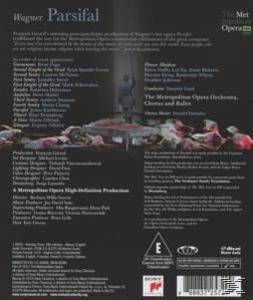 Rückseite einer DVD-Hülle mit Text über die Oper 'Parsifal' und Namen der Darsteller.