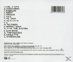 CD-Rückseite für ein System of a Down-Album mit Songtiteln.