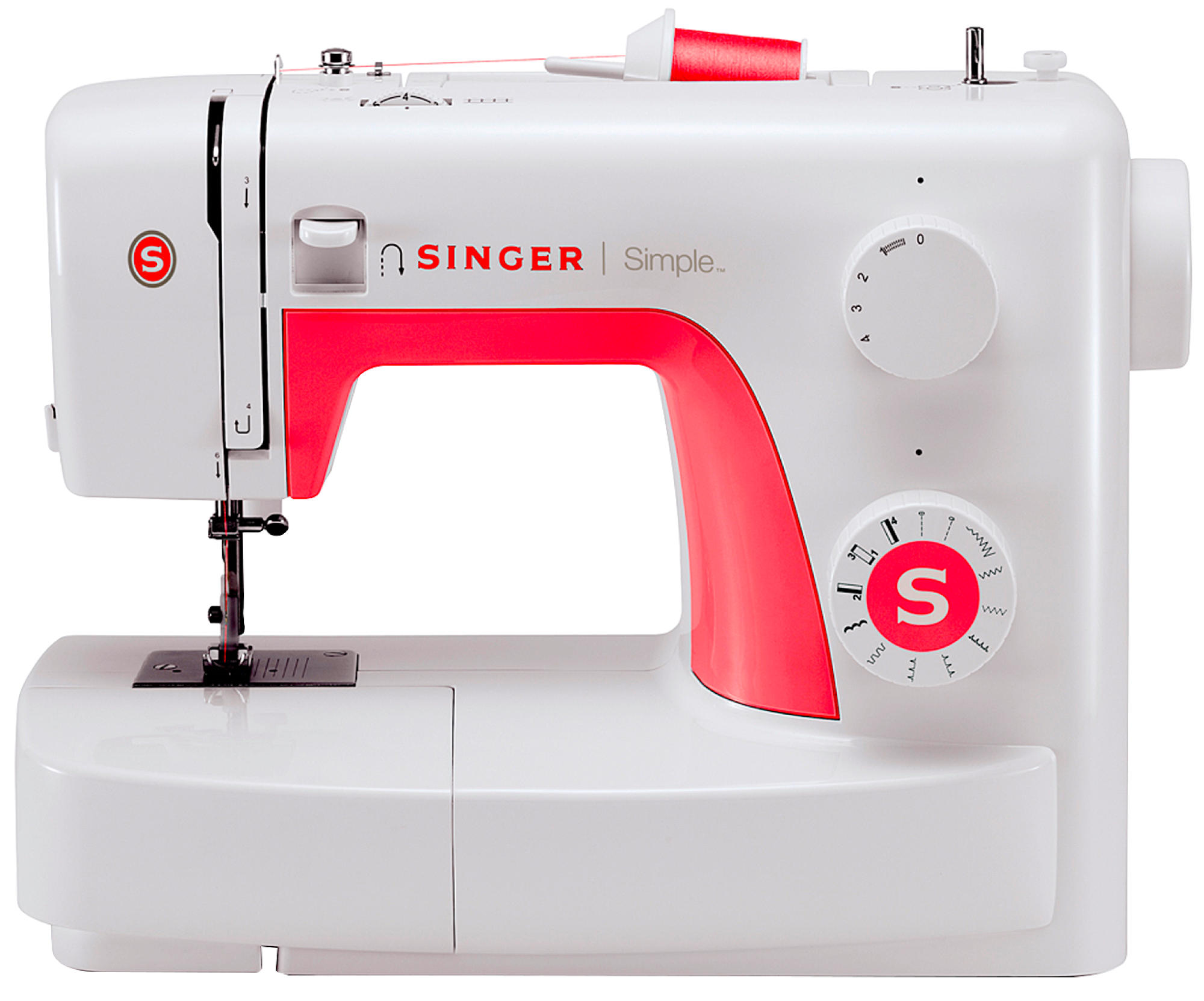 Máquina de coser - Singer 3210 Simple Sistema estandar, 10 Puntadas con 1 ojalador automático