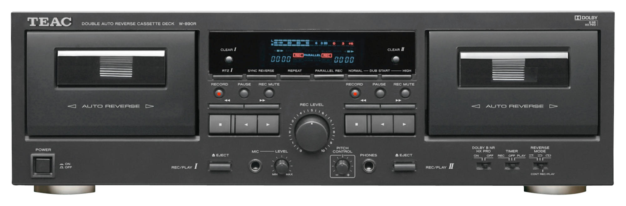 Pletina cassette - TEAC W890R, doble pletina cassette